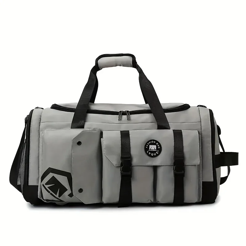 nouveau sac de voyage grande capacité 2025, compartiment séparé pour chaussures, sac de sport et de gym avec fermeture éclair pour séparation sec/humide