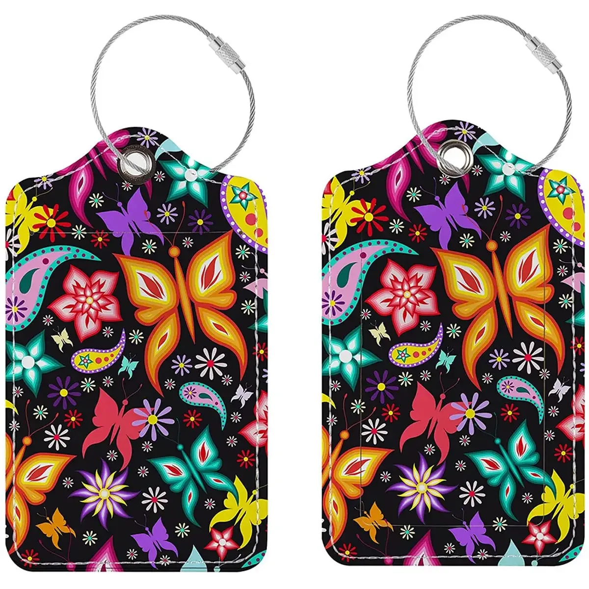 étiquette de bagage en cuir pu pour femmes et hommes, étiquette d'identification de valise, porte-nom et adresse pour bagages, accessoire de voyage