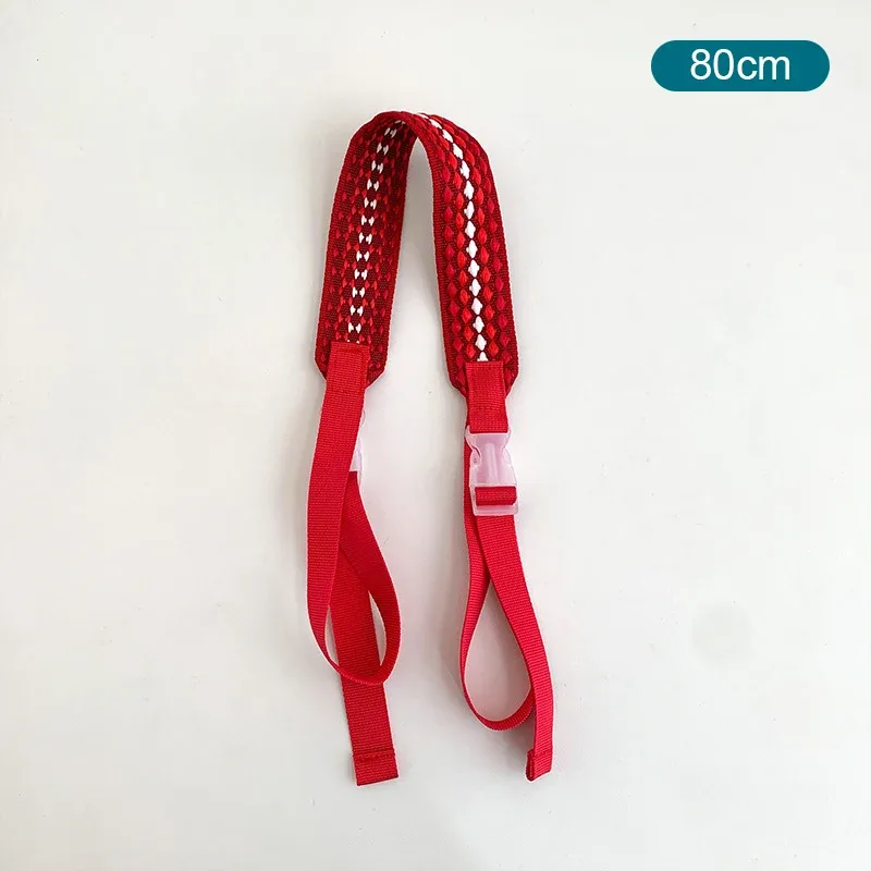 sangles de sac à bandoulière réglables d'inspiration sportive ; accessoires de sac en nylon brodés unisexe avec bouton de traction.