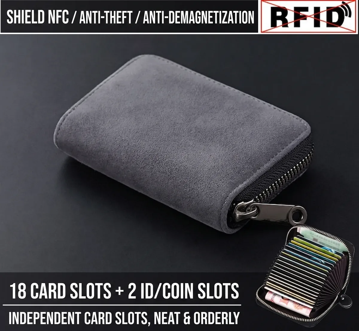 nouveau porte-cartes fin pour homme, en métal, multi-emplacements pour cartes d'identité, cartes de crédit, permis de conduire, organisateur ultra-fin, portable, de qualité supérieure