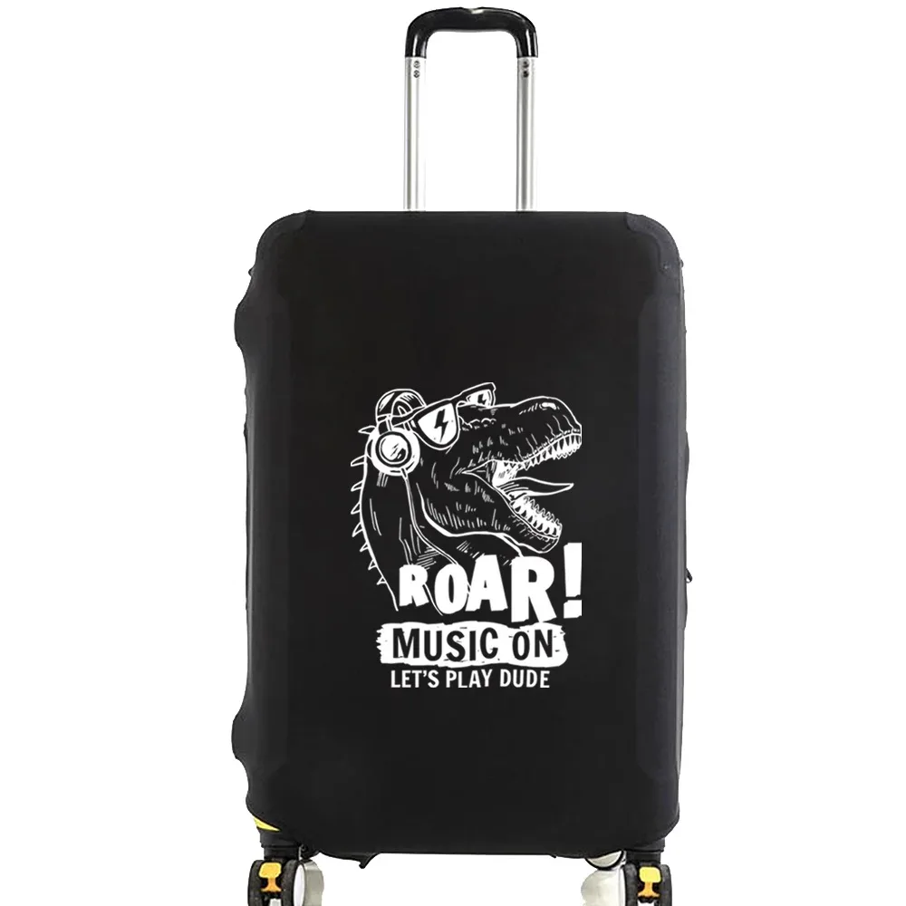 juste de bagage unisexe avec motif de série d'images blanches, sacs à poussière élastiques, valise à roulettes, étui à la mode, accessoires de voyage, 18 "-28"