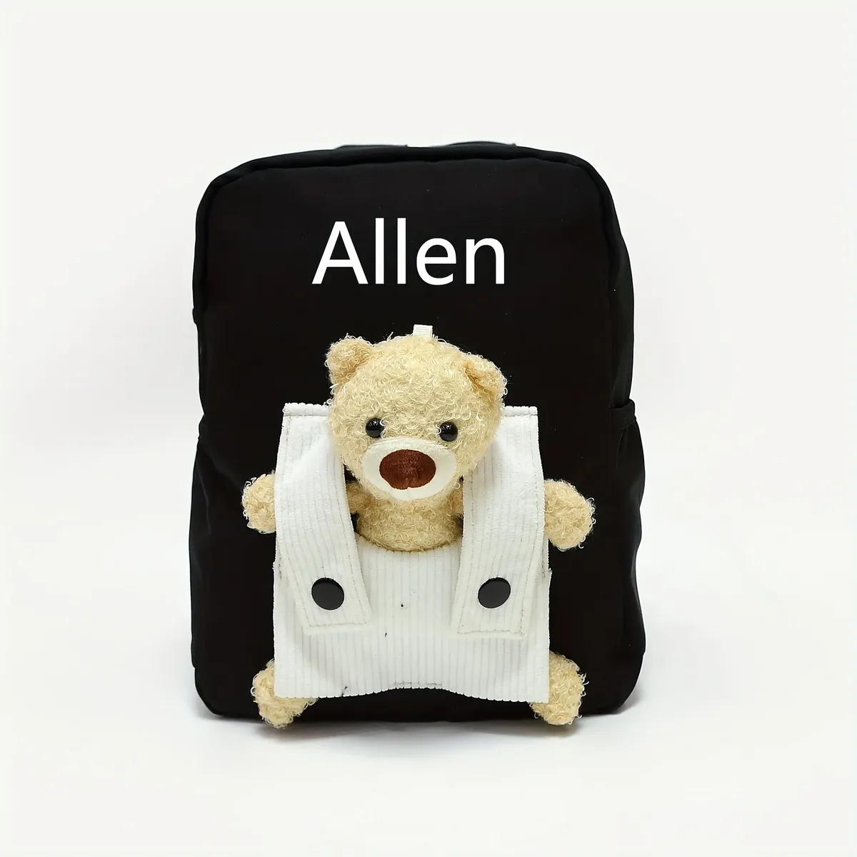 sac à dos personnalisé avec nom brodé d'ours en peluche mignon – sac à dos doux et durable pour le campus quotidien des tout-petits, cadeaux parfaits pour l'école