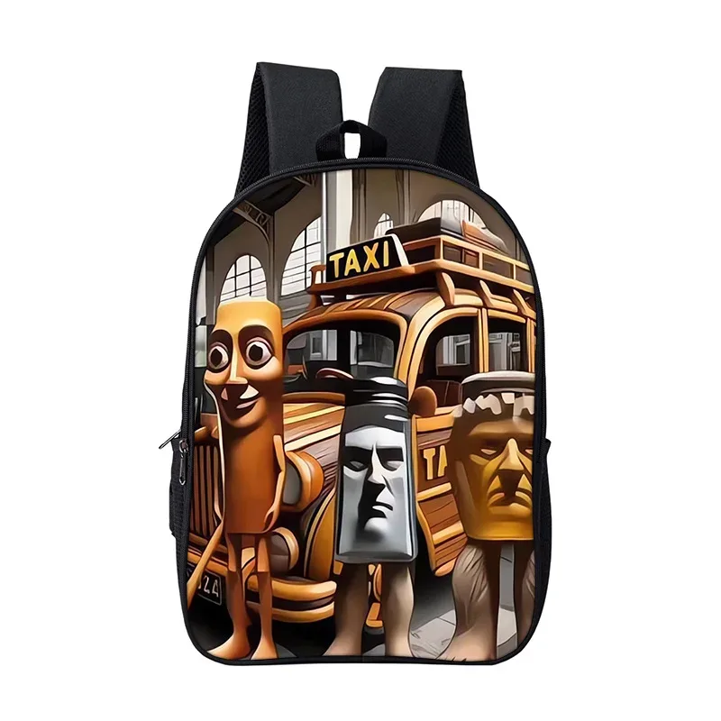 sac à dos scolaire pour garçons et filles, durable et souple, pour livres, motif dessin animé, anime, jeu, style italien brainrot, pour enfants