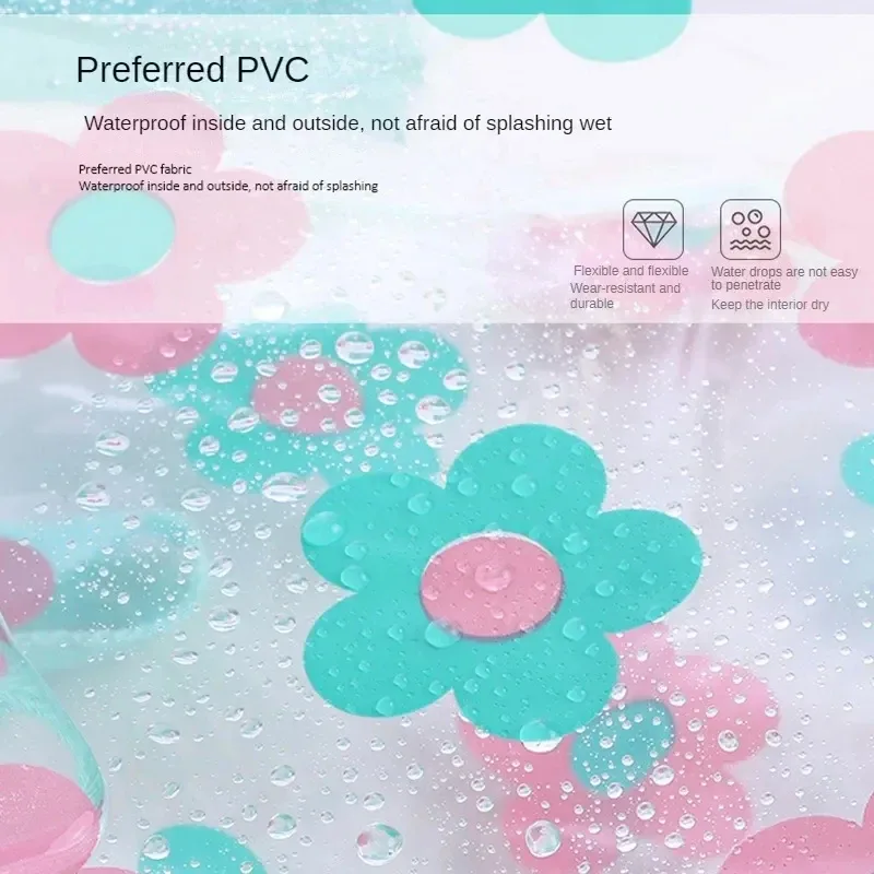 sacs de maquillage transparents en pvc, sac à cosmétiques portable étanche à fleurs pour femmes, pochettes de rangement de voyage, de toilette et de douche
