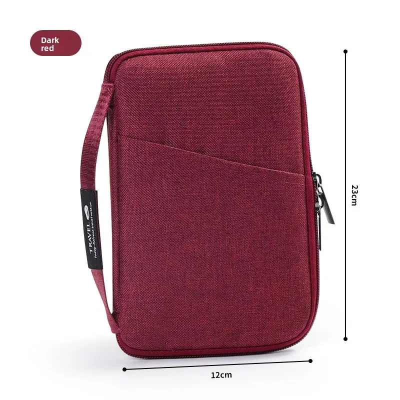 accessoires de voyage portefeuille de voyage en tissu ox porte-billets porte-passeport familial housse de protection pour passeport étui à fermeture éclair pour documents
