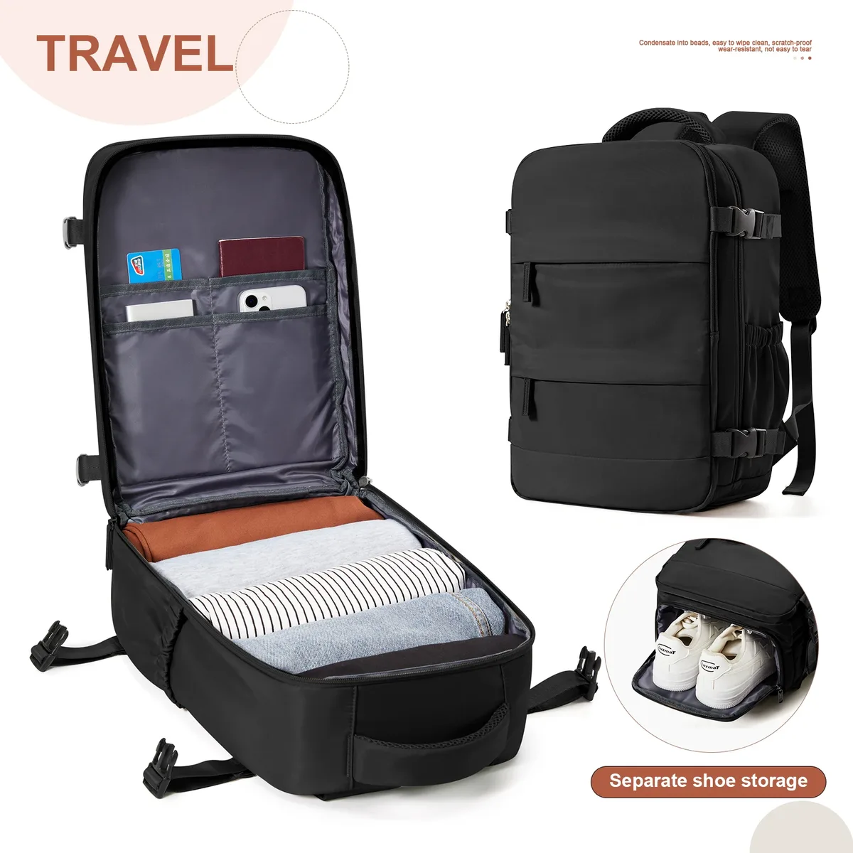 sac à dos ryanair 40x20x25, sac de cabine, sac à dos de voyage pour hommes et femmes, bagage à main, sac à dos pour ordinateur portable de loisirs