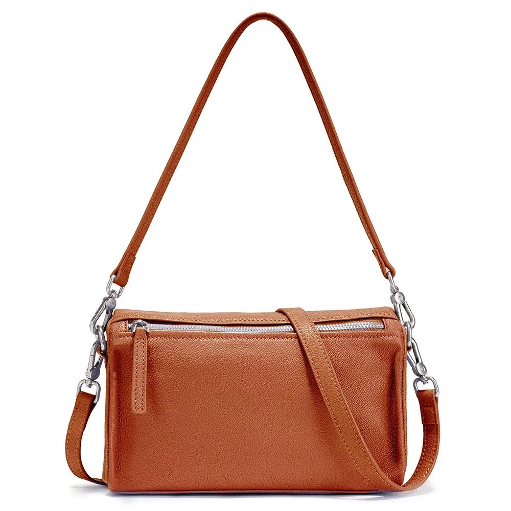 sac à main en cuir véritable zency pour femme, petit sac simple, sac à bandoulière pour femme, sac en peau de mouton, sacs à main 2025, sac rouge