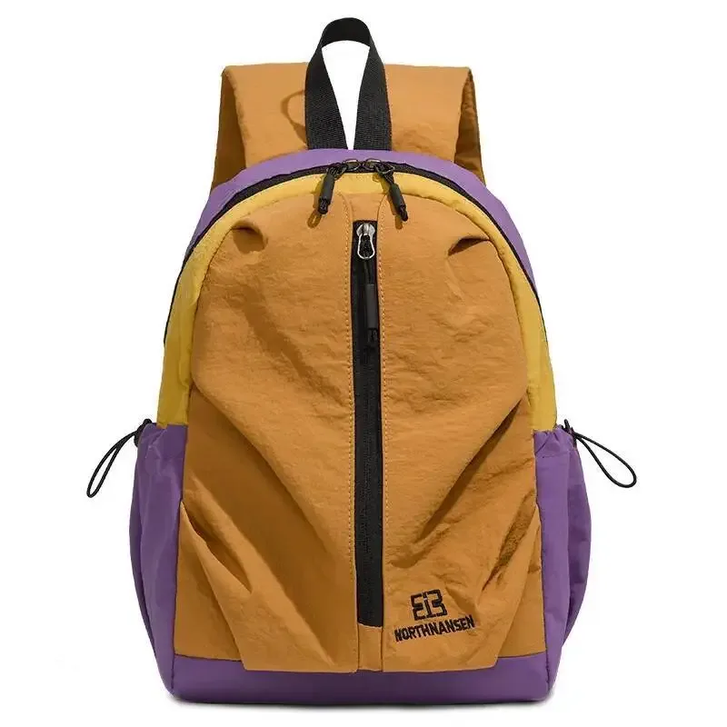 sac à dos de couleur unie de grande capacité, sac de sport simple et décontracté pour étudiants, haute apparence, polyvalent pour les voyages scolaires, nouvelle collection