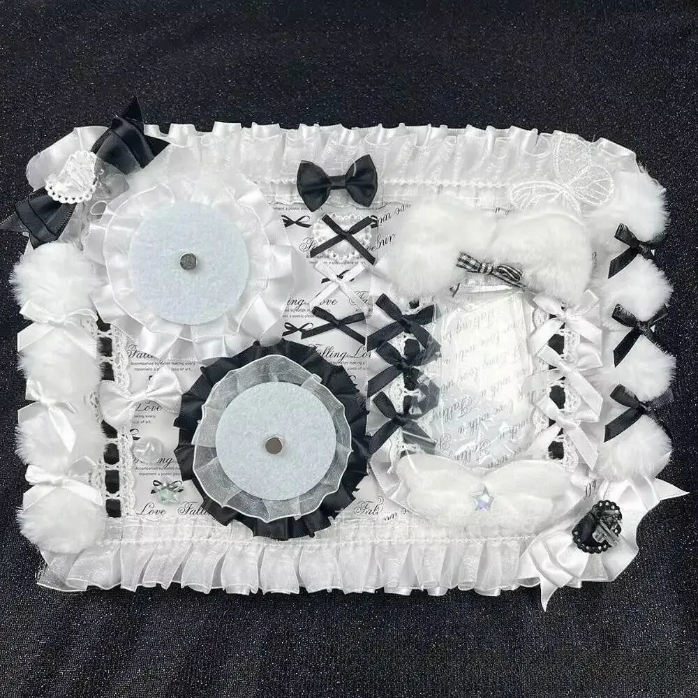 nouvel ensemble de porte-badges anime pour ita bag, organisateur de pin's mignon avec rubans et dentelles, accessoires de panneau d'insertion décoratif pour itabag, panneau de présentation de badges