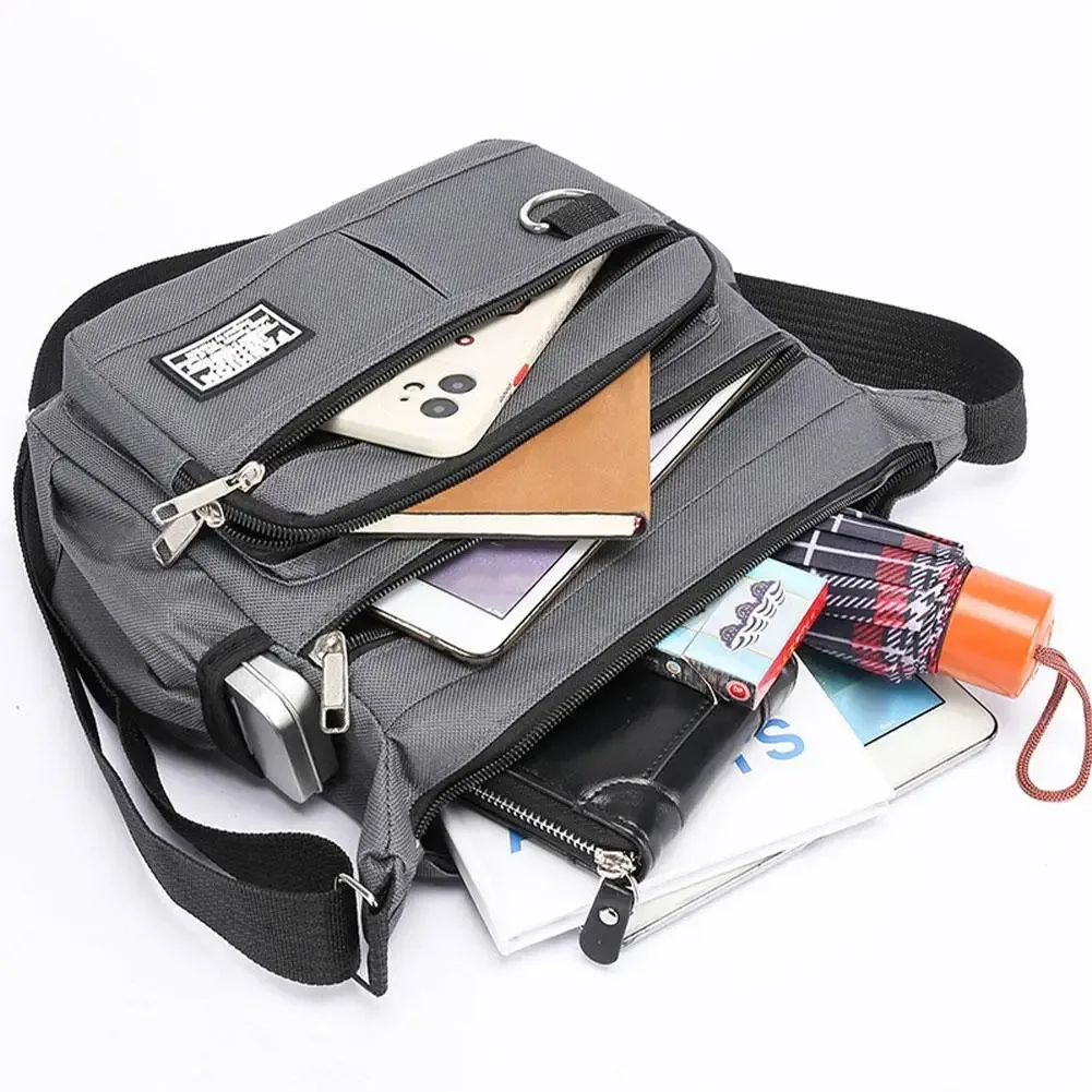 sac à dos oxford grill pour hommes, étanche, résistant à l'usure, mode d'affaires, sac à bandoulière décontracté, plusieurs poches, initié