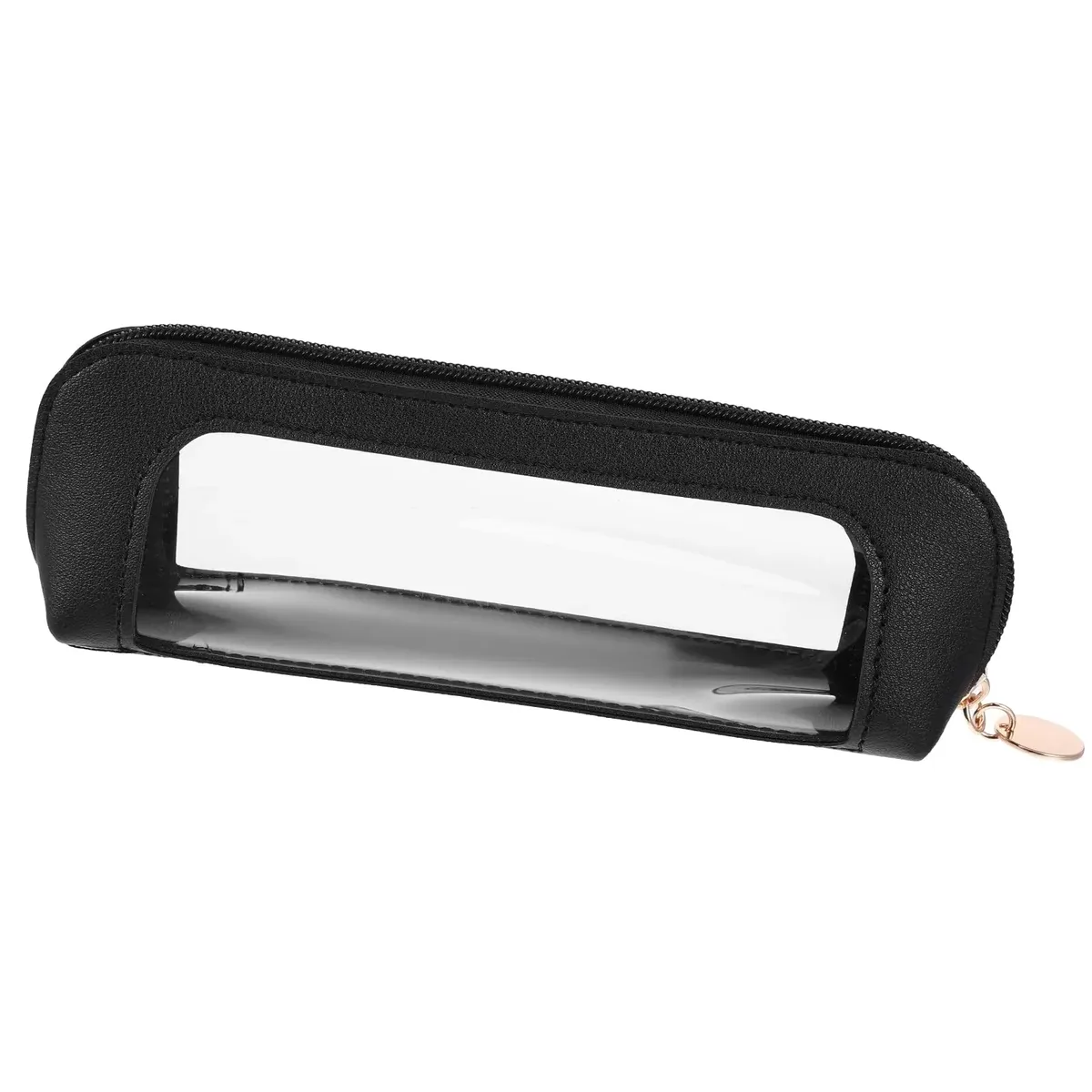 petite pochette de maquillage transparente, sac de brosse de maquillage en cuir pu, pochette de rangement avec fermeture éclair pour femmes, maison, voyage, bureau, rangement de cosmétiques