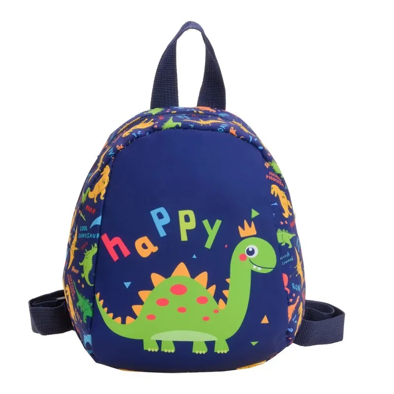 sac à dos dinosaure cartoon unisexe pour élèves de maternelle en nylon, léger, motif animal mignon, contraste de couleurs
