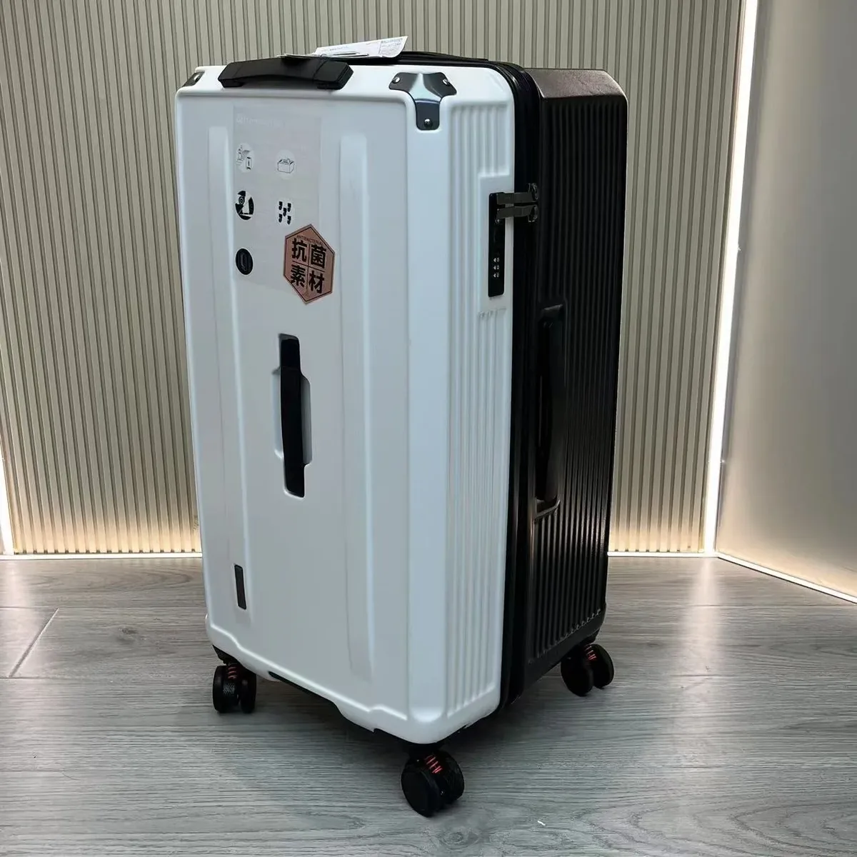 valise de grande taille avec cinq roues et frein, bagage cabine en pc de 30 pouces, valise de voyage avec serrure tsa, 22/26/34 pouces