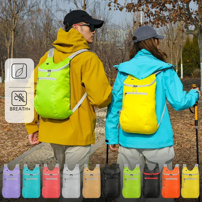 sac à dos de sport de plein air en nylon léger unisexe pliable compact sac à dos décontracté sac à dos de randonnée petit sac de randonnée