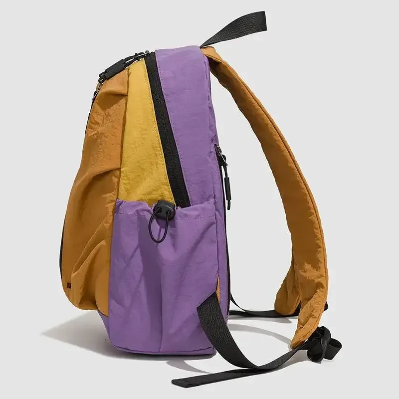 sac à dos de couleur unie de grande capacité, sac de sport simple et décontracté pour étudiants, haute apparence, polyvalent pour les voyages scolaires, nouvelle collection
