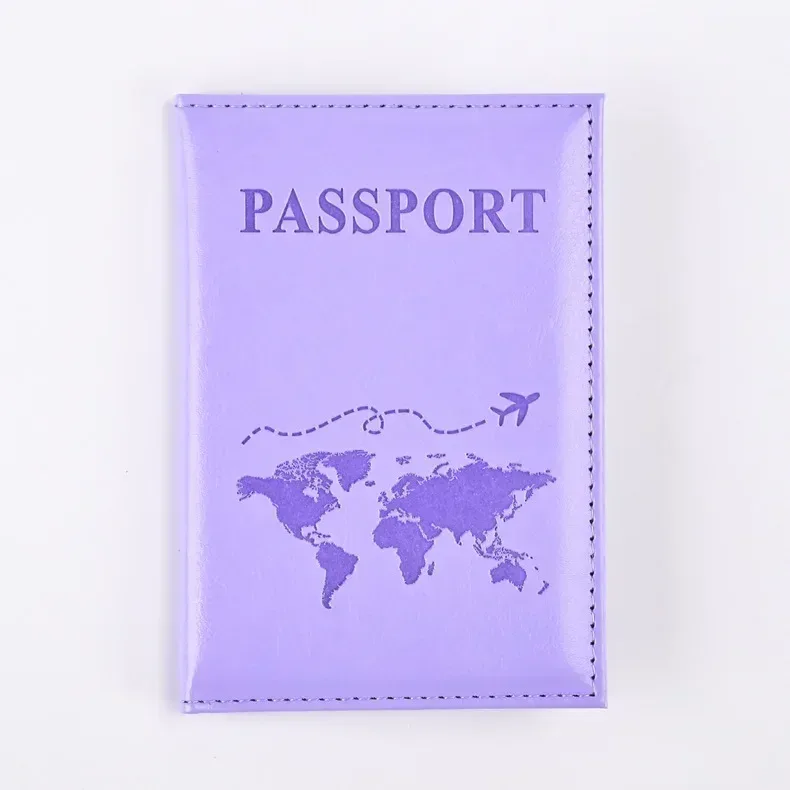 portefeuille de voyage en cuir pu pour passeport, organiseur de cartes, accessoires de voyage tendance pour femmes/hommes