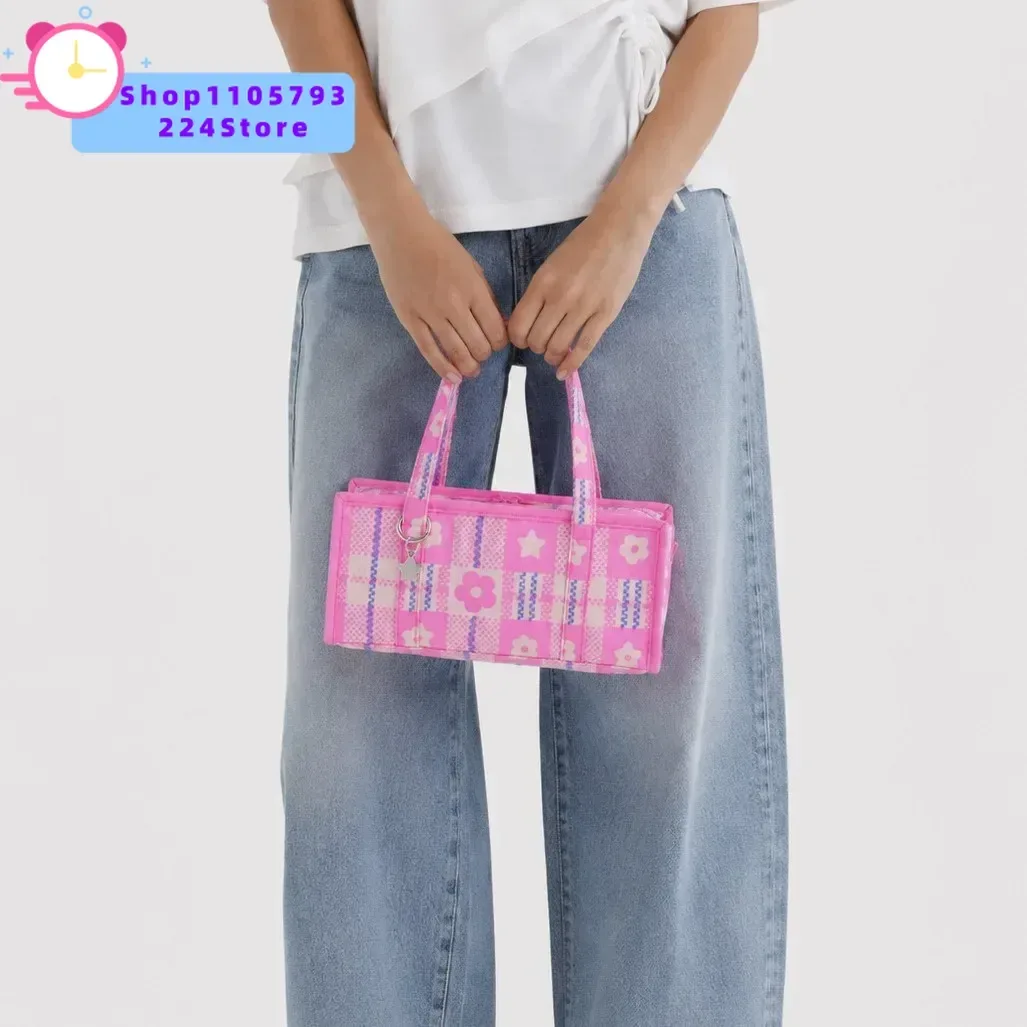 sac à bandoulière en nylon à motif écossais nostalgique, petit sac carré français simple, nouveau sac bandoulière polyvalent 2026