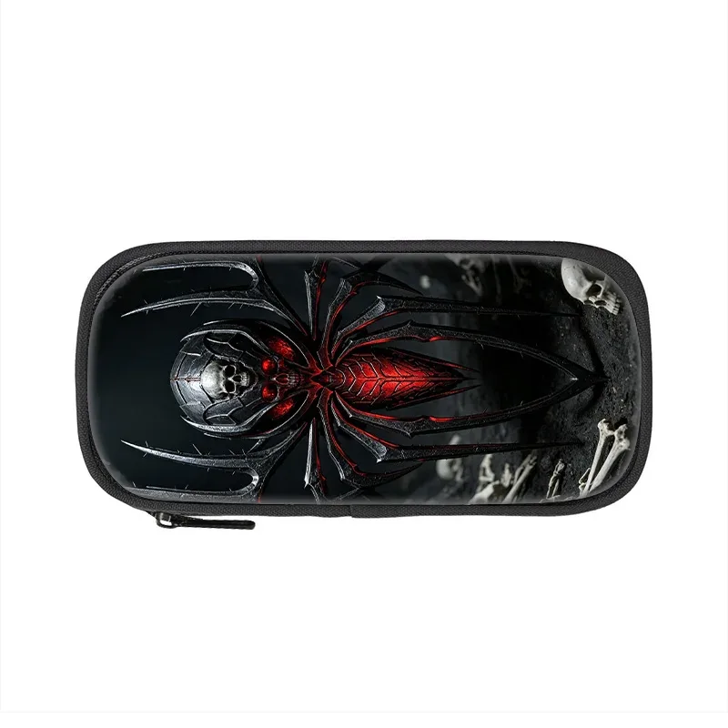 trousse de rangement grande capacité spider learn, trousse à crayons pour étudiants, trousse à maquillage pour filles, pratique