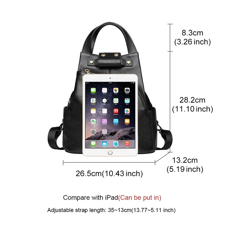 foxer marque femmes style sac à dos femme en cuir véritable + microfibre sac à dos fille sac d'école mode sac de voyage cadeau de noël