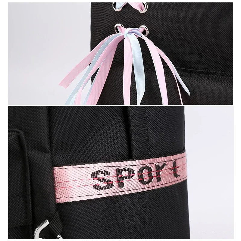 sac à dos scolaire pour étudiants, tendance mode, sac à dos de voyage avec chargement usb, sac à dos pour ordinateur portable, sacs d'école noirs pour adolescents