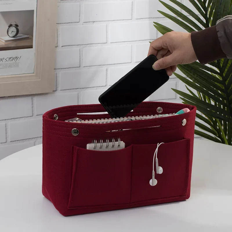 sac à main organisateur pour femme homefish, sac de voyage en feutre, insert pour sac à main, pochette organisatrice