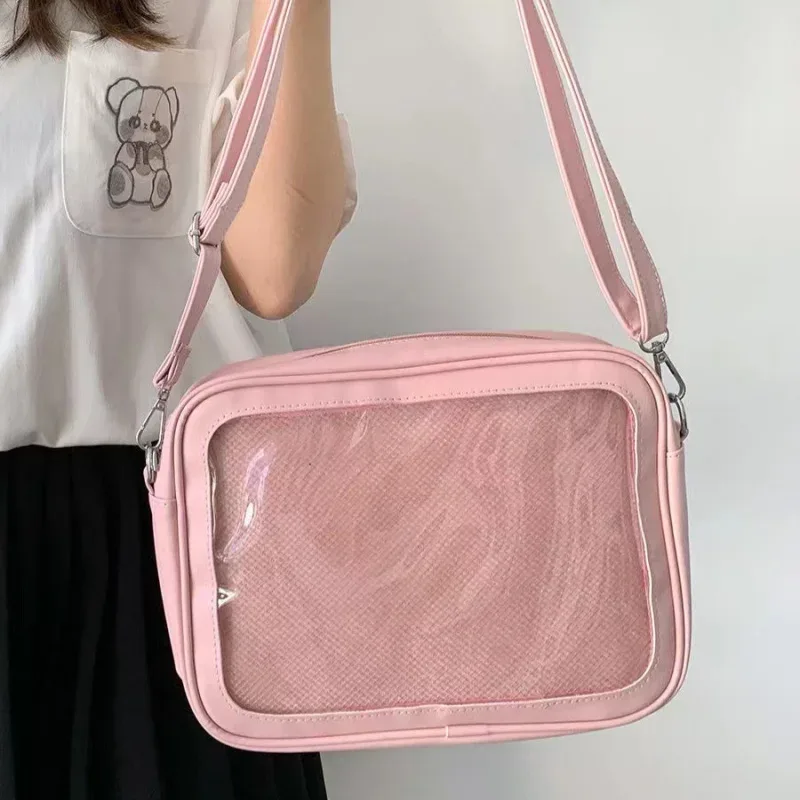 sacs à bandoulière en cuir pu jk pour lycéennes, sacs à main itabag transparents pour femmes, sac initié, bolso, apanese, nouveau