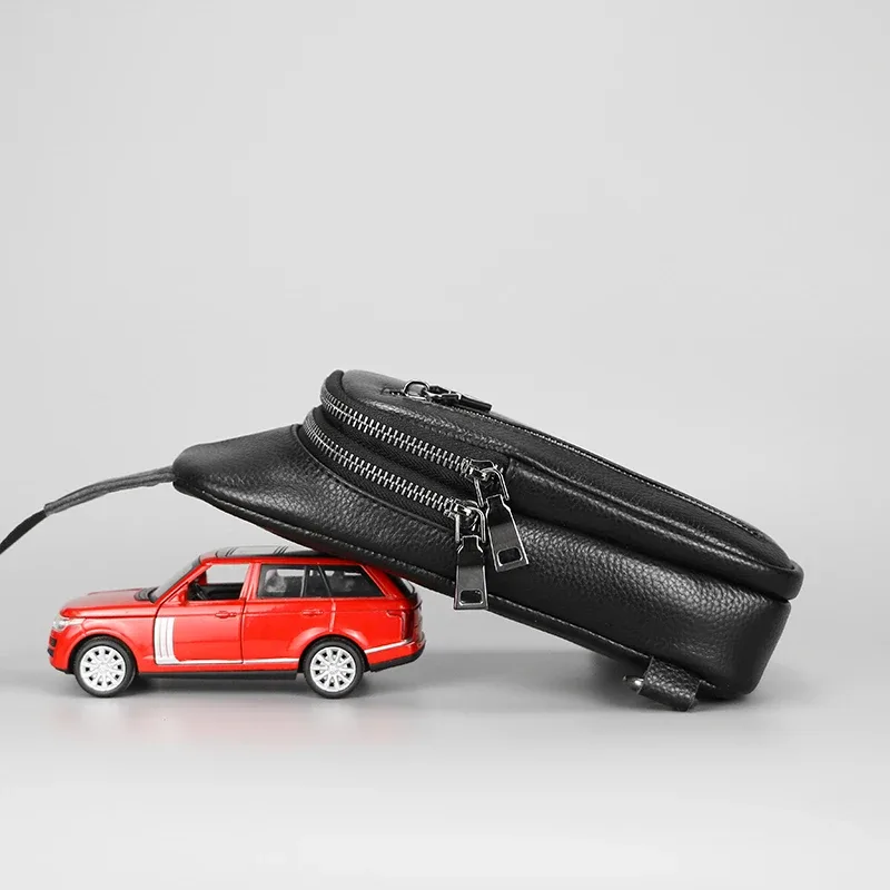 petit sac à bandoulière en cuir véritable pour homme, sac à dos de poitrine, sac à dos de jour, voyage en plein air, chasse, randonnée, camping, initié