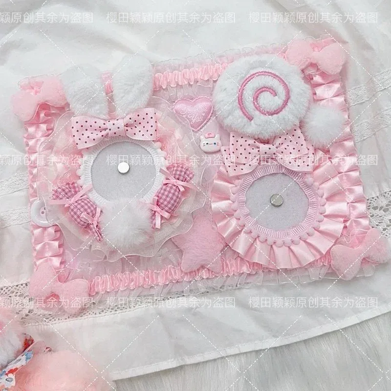 planche ita finition rose, style peluche mignon, sac ita, organisateur de badges, planche d'organisation de badges, accessoires itabag