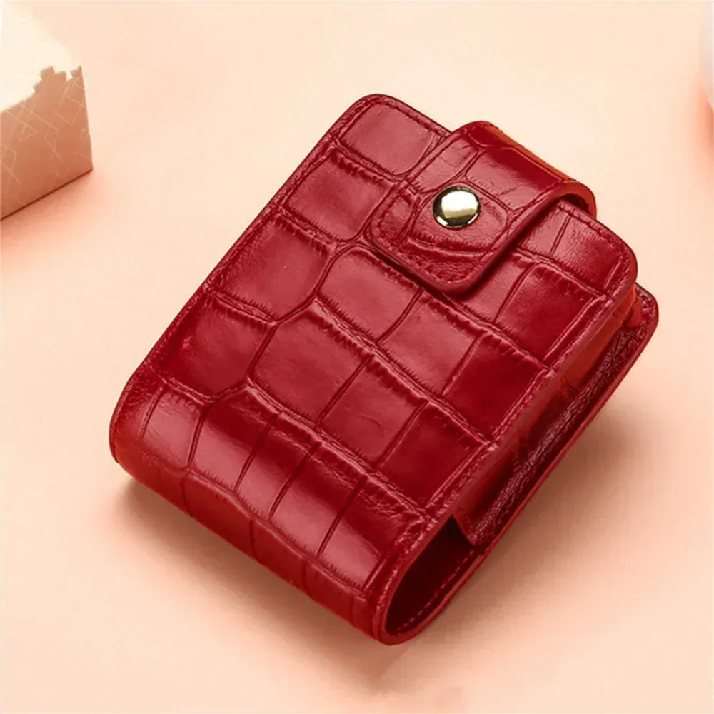 sac à rouge à lèvres en cuir pu pour femmes, sac à cosmétiques de voyage avec miroir, petits sacs de rangement, trousse de maquillage portable, mini organisateur de toilette