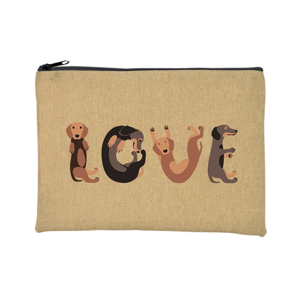 trousse de toilette voyage pochette maquillage jambes courtes mais grande attitude teckel chien imprimer trousse de maquillage voyage organisateur de toilette sacs à cosmétiques pour femmes pochette à fermeture éclair