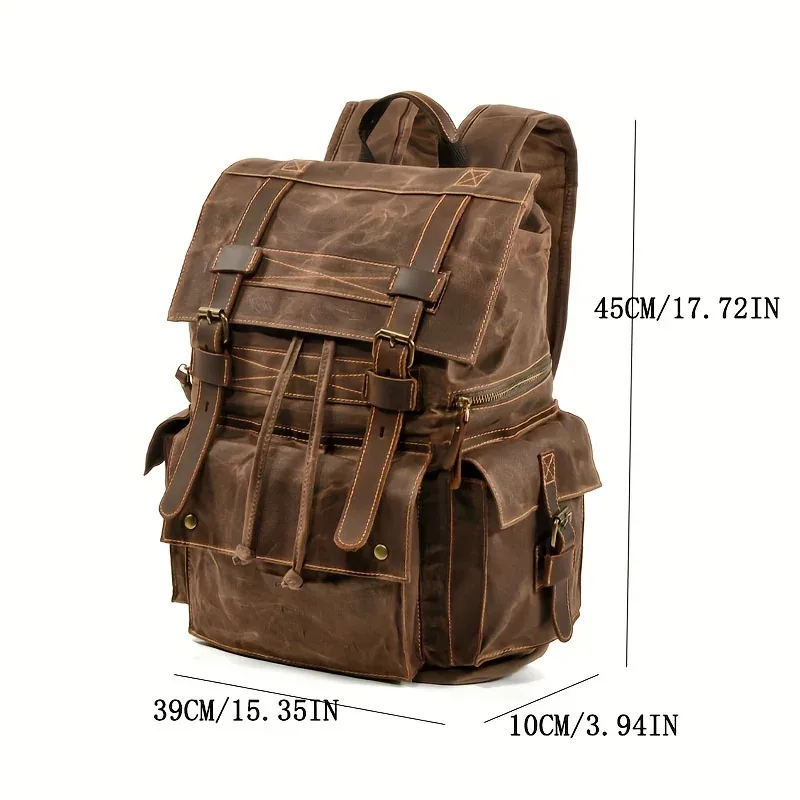 sac à dos en toile vintage sac à dos en toile de cuir sac à dos fourre-tout pour ordinateur portable 15 pouces sacoche academy sac de randonnée à bandoulière