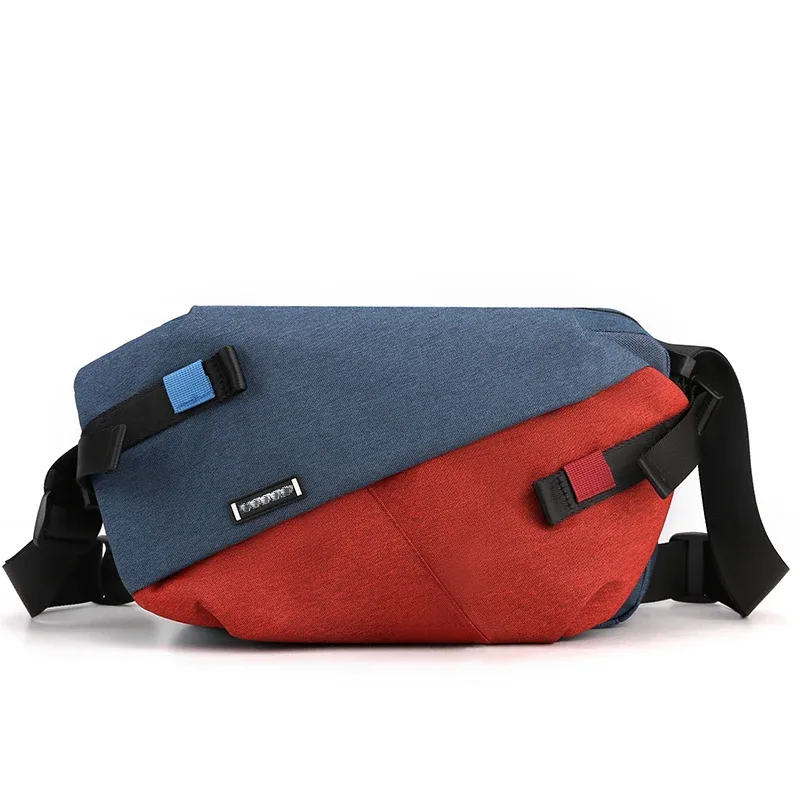 sacs banane en nylon de haute qualité avec empiècements, nouvelle marque 2026, sac de poitrine unisexe, sac bandoulière décontracté pour voyage et extérieur, sacs de ceinture pour hommes