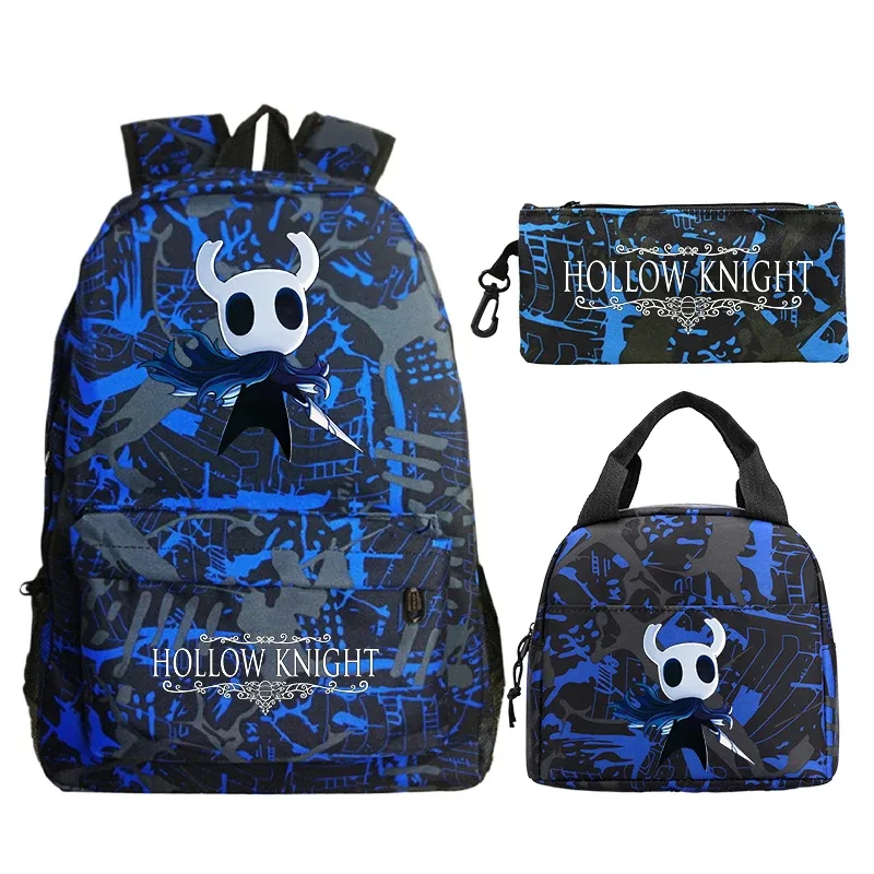 lot de 3 sacs à dos game hollow knight, sac à déjeuner et trousse à crayons, sac d'école léger pour garçons et filles, sac à dos de voyage pour étudiants, sac à dos pour ordinateur portable et livres