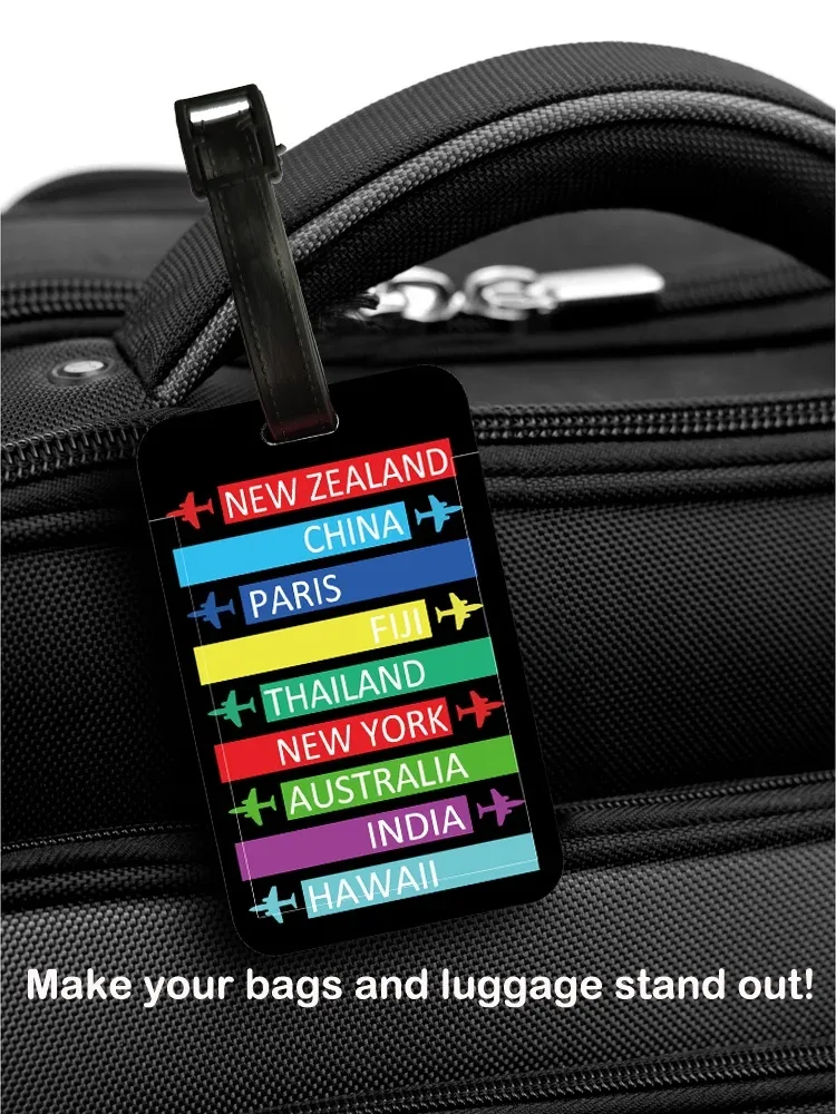 étiquette de bagage créative, accessoire de voyage, porte-adresse pour valise homme, étiquette d'identification de bagage, étiquette d'embarquement portable