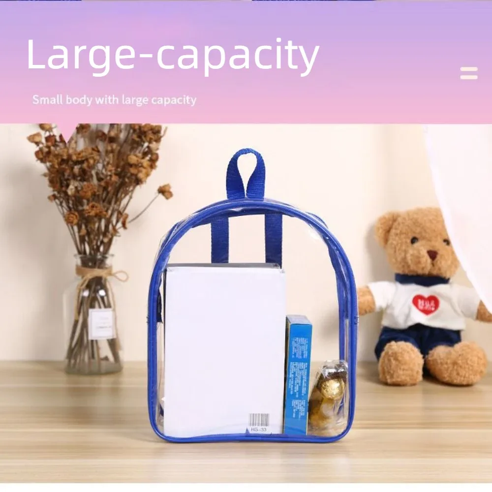 nouveau sac à dos transparent étanche petit sac à dos transparent en pvc sacs à dos de rangement à fermeture éclair été