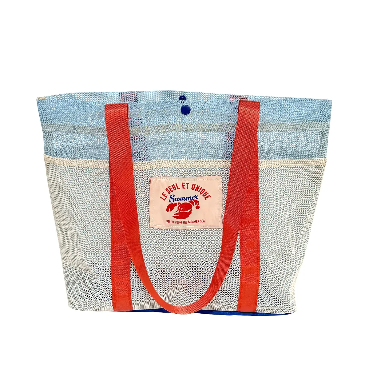 sac de plage grande capacité, résistant au sable, en maille, pour la plage, la piscine, les voyages, sac de rangement, design multi-poches, essentiel pour les vacances en famille