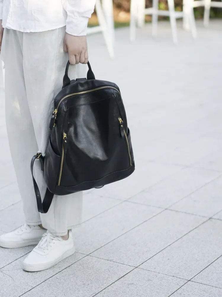 pndme créateurs de mode à la main en cuir véritable dames sacs à dos week-end voyage fête luxe en cuir de vache cartable pour femmes