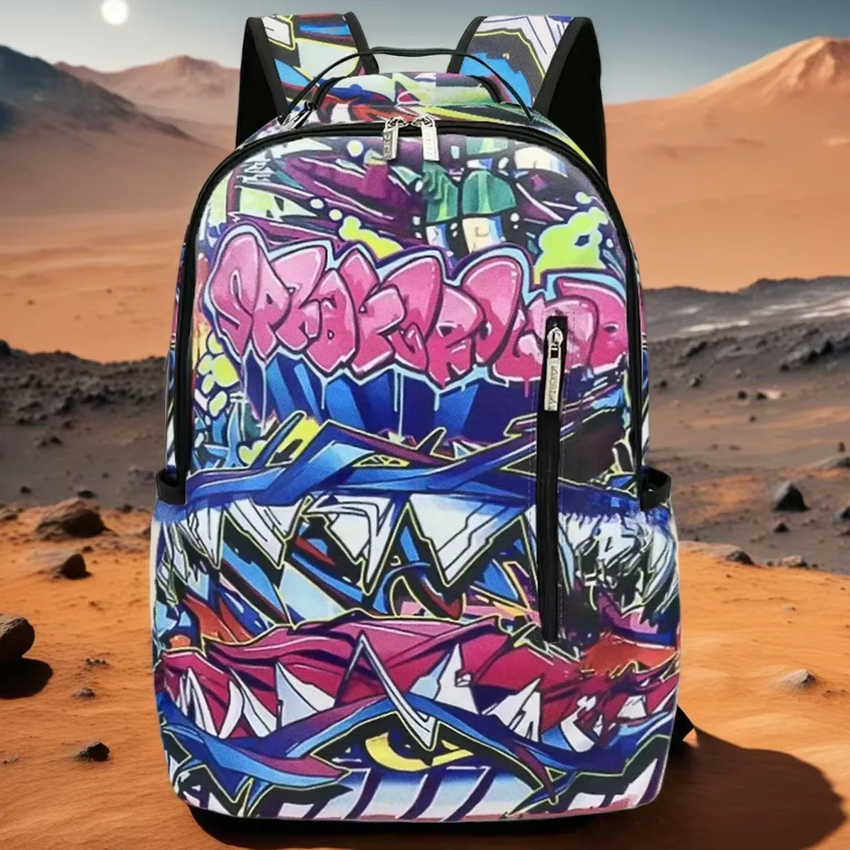 Sac à dos de style hip-hop pour hommes avec motifs peints au pistolet, un nouveau sac à dos imprimé léger et tendance avec motif à carreaux, également un sac de transport extérieur à la mode, un sac de voyage de grande capacité, un sac à dos de rangement multifonctionnel, avec bretelles réglables, adapté aux adolescents, pour la rentrée scolaire, le meilleur cadeau pour la Saint-Valentin, un cadeau pour les amis ou à offrir, un cadeau pour hommes, un cadeau intéressant.