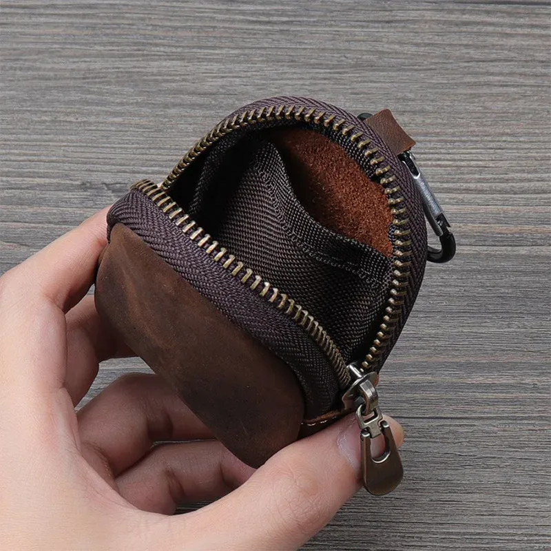 nouveau 2026 – porte-monnaie rétro mini en cuir pu pour homme et femme, avec mousqueton, multicolore, pour extérieur, et organiseur de câbles d'écouteurs