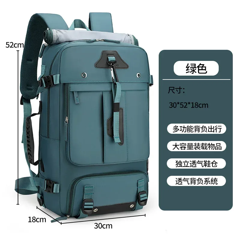 sac à dos de voyage de grande capacité 60l pour hommes, sac à dos extensible pour voyage en plein air, grand sac à bagages avec compartiment pour chaussures