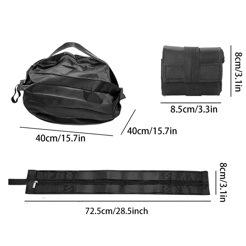 sacs de courses pliables, 1 pièce, sac de rangement pliable avec poignée, sacs à main de camouflage de voyage portables, sac en nylon de grande capacité