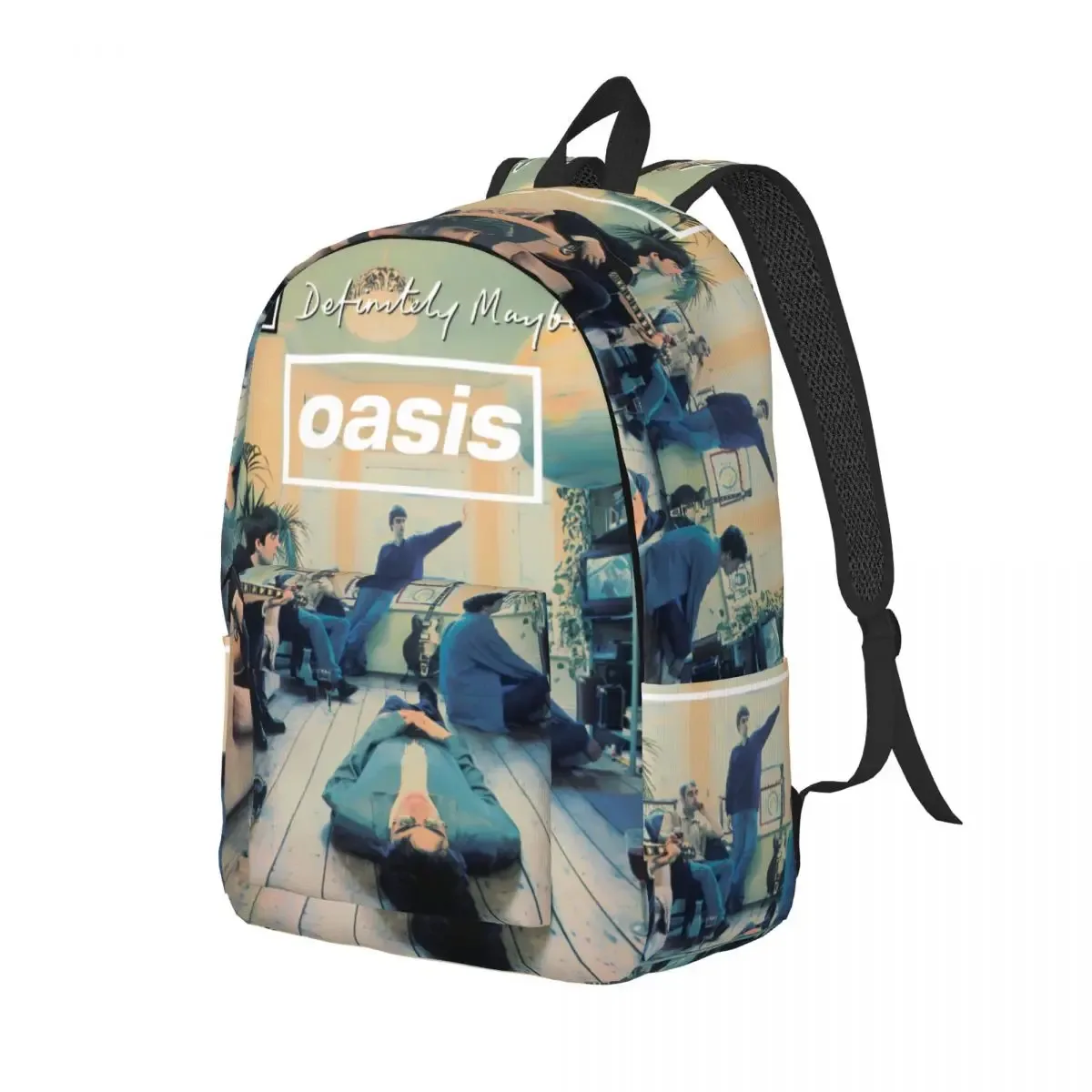 rock band albums de musique britanniques sac à dos classique cadeau étudiant travail o-oasis sac à dos pour hommes femmes collège sacs en toile