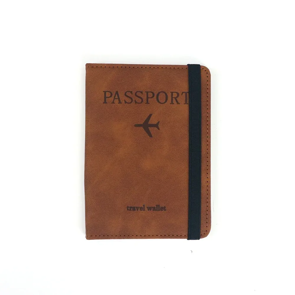 porte-passeport rfid en cuir pu, porte-cartes, étui de voyage, accessoires essentiels pour les voyages en famille, pour femmes et hommes.