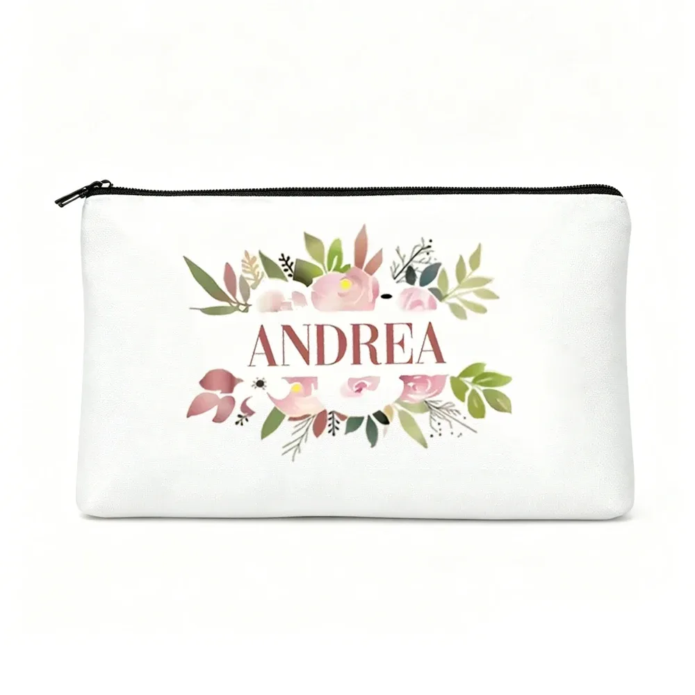 organisateur voyage polyester motif floral roses feuilles fleurs andrea rectangulaire fermeture glissière grande capacité