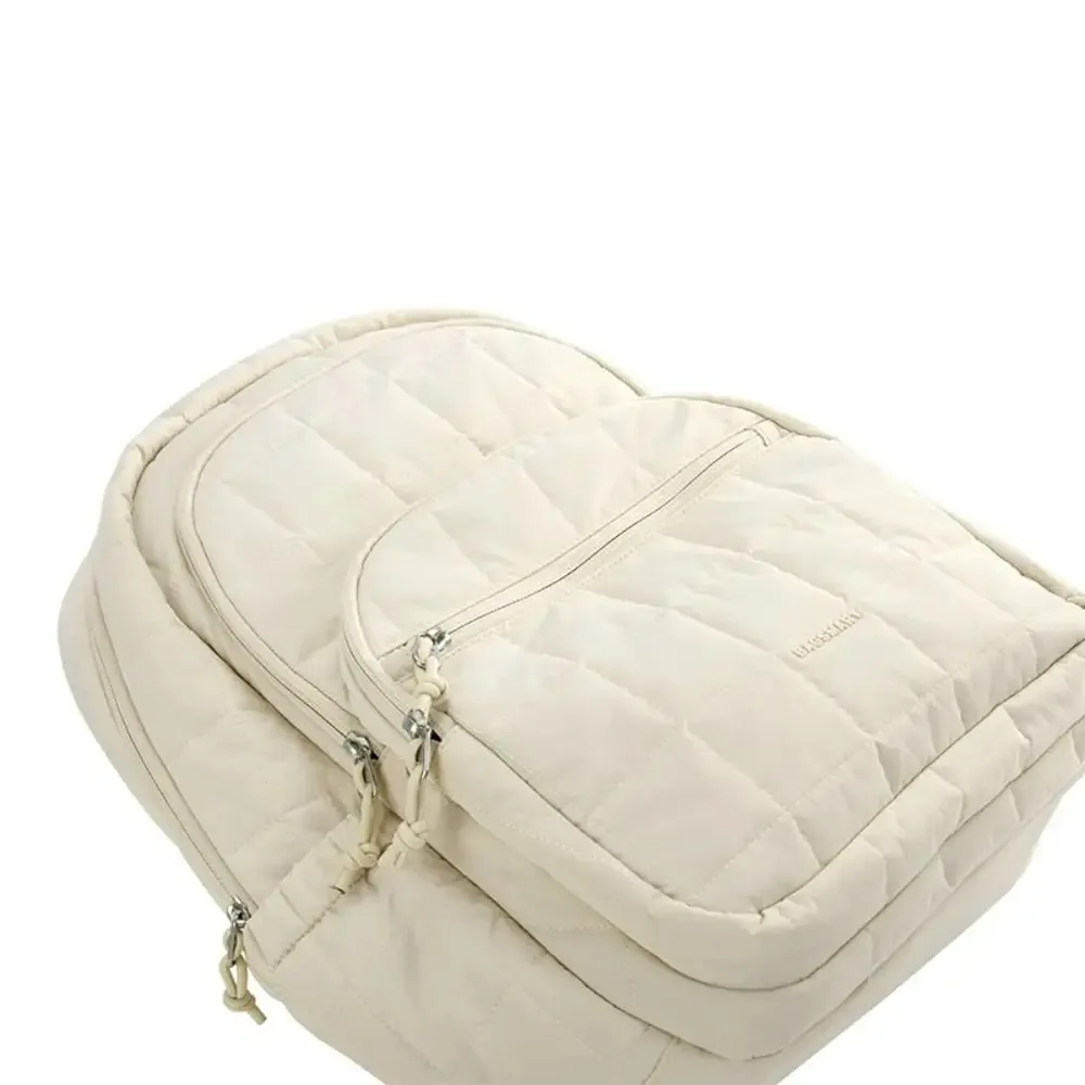 sac à dos de voyage créatif, tendance, matelassé à carreaux, sacs d'école pour étudiants, couleur unie, imperméable, sac à dos pour étudiants universitaires