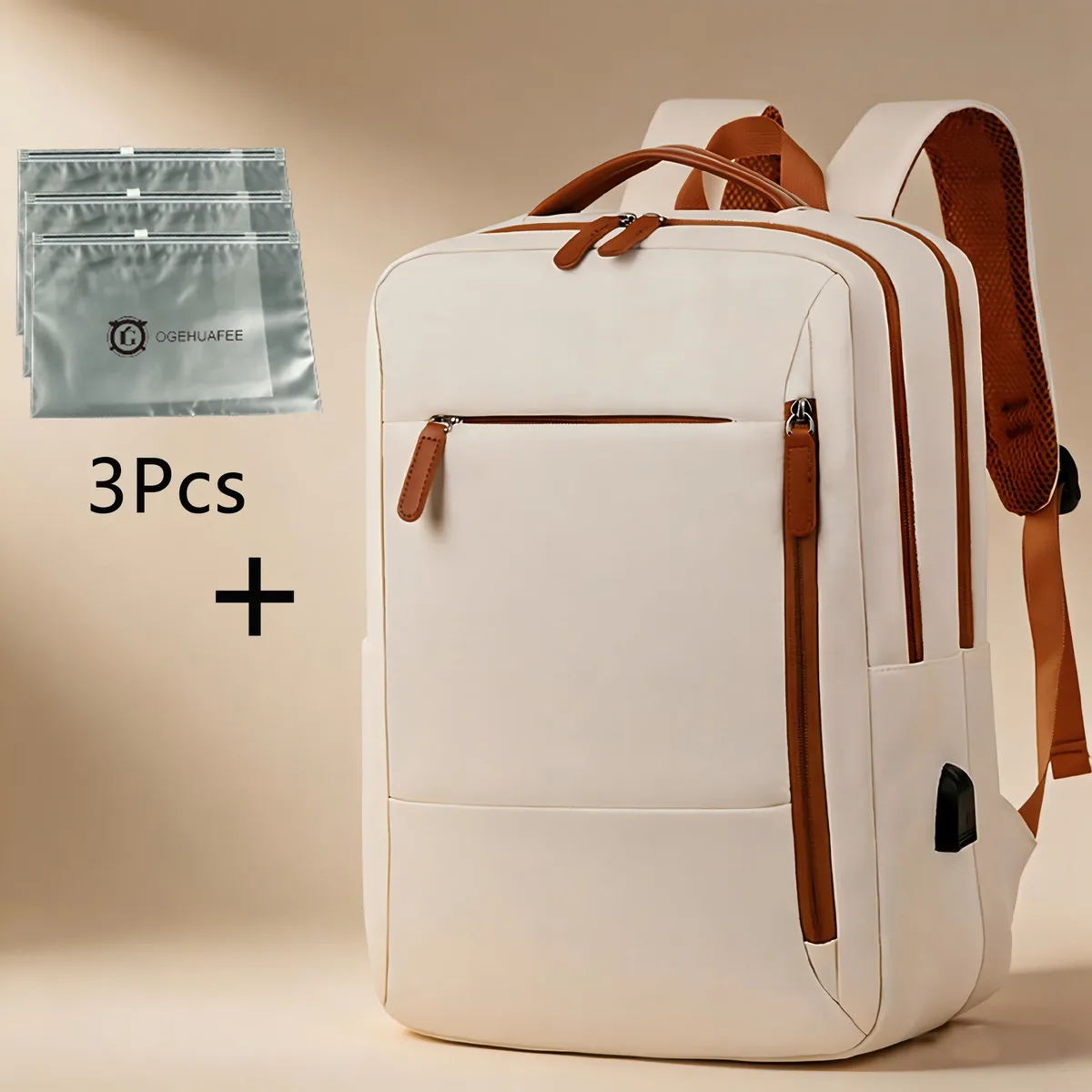 sac à dos d'ordinateur léger et tendance ogehuafee, sac à dos de voyage d'affaires multicouche, sac à dos en nylon de haute qualité