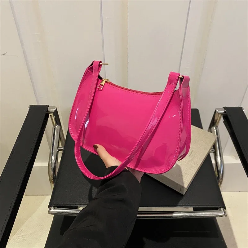 sac à bandoulière rétro en cuir pu de couleur unie, sacs à main à la mode pour femmes, sac sous les bras hobos de styliste décontracté