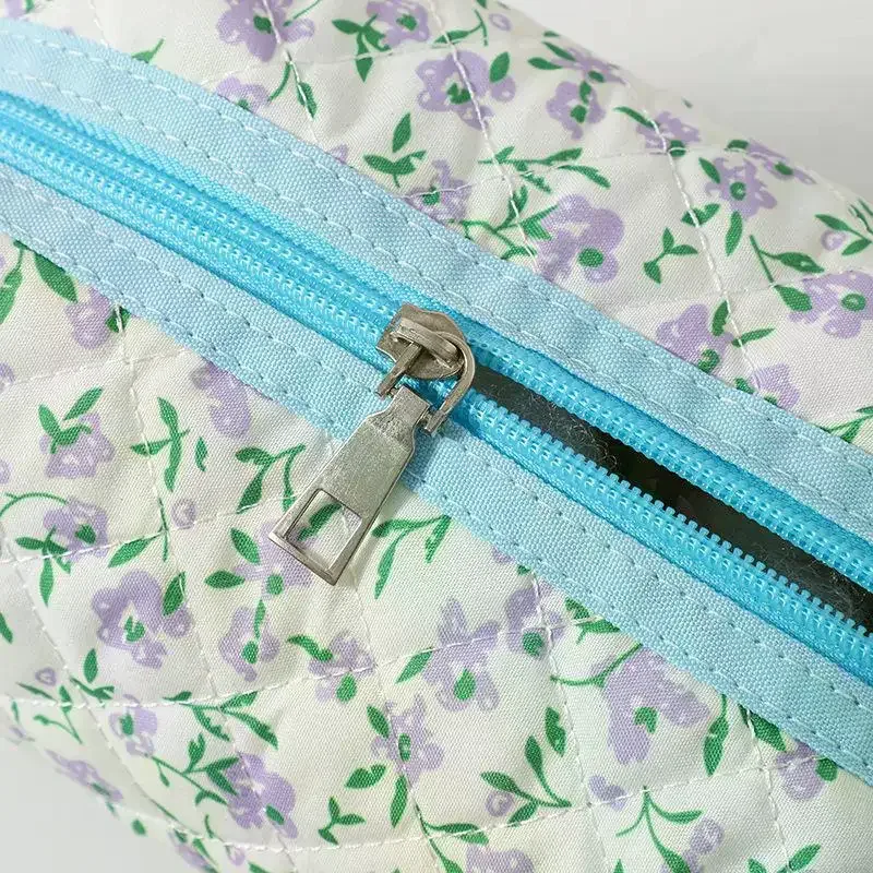 sac de rangement portable imprimé petite fleur, trousse de maquillage de voyage, trousse de toilette pour femmes et filles