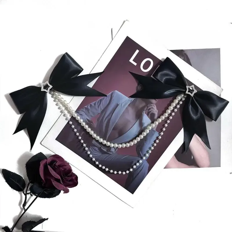 pendentif lolita nœud perle itabag – breloque de sac diy durable et exquise, style kawaii mignon pour bagages, sac à dos et usage quotidien