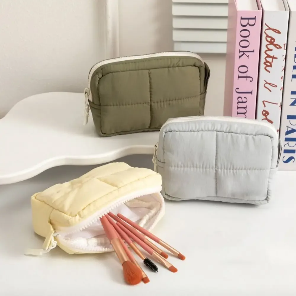sac de maquillage en nylon de haute qualité avec compartiments, fermeture éclair, sac cosmétique étanche, trousse de toilette pour la maison et les voyages